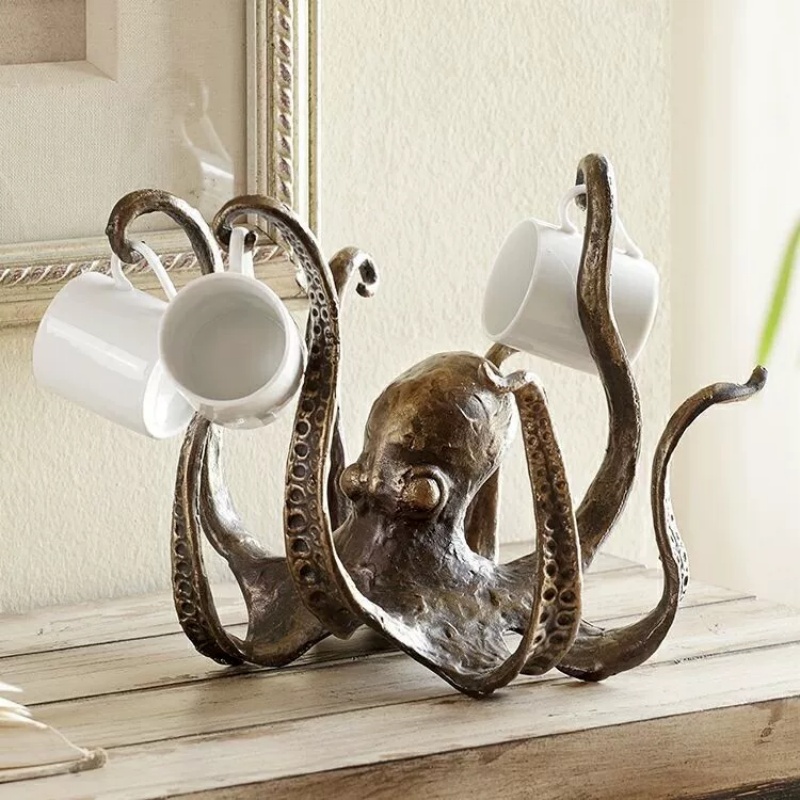 1pc Octopus Sculpture Cup Hold - Aquarium Decor ulasan dan harga