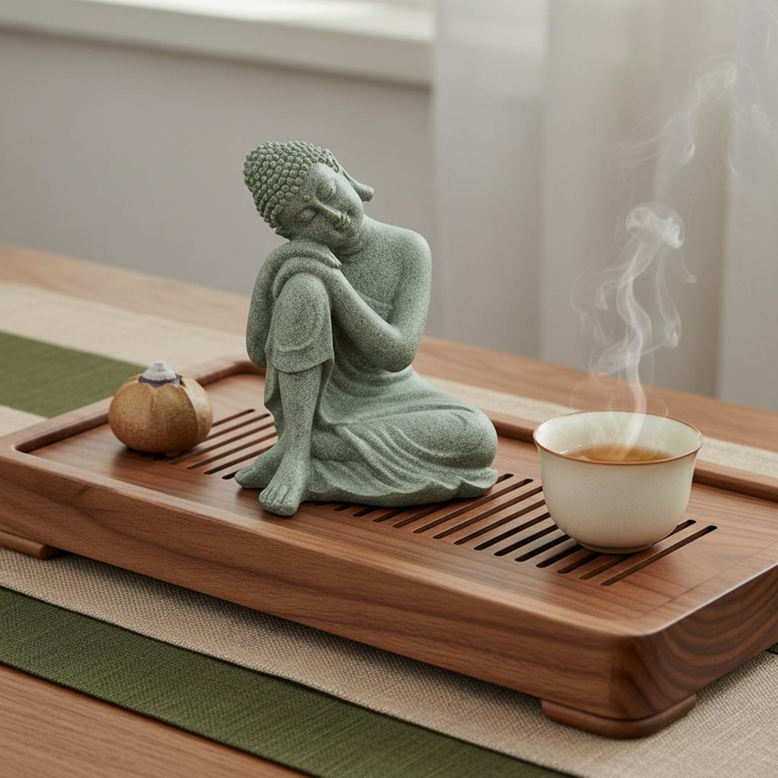 3 Pieces Stone Buddha Decor Te - Aquarium Decor ulasan dan harga