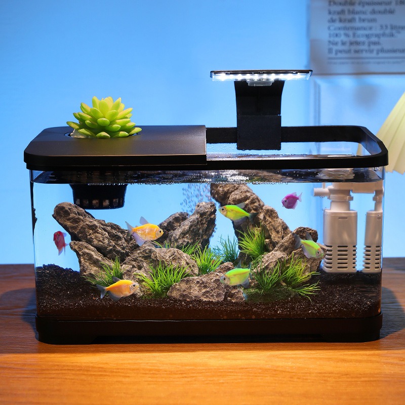 Desktop fish tank circulating  - Fish Aquarium Home ulasan dan harga